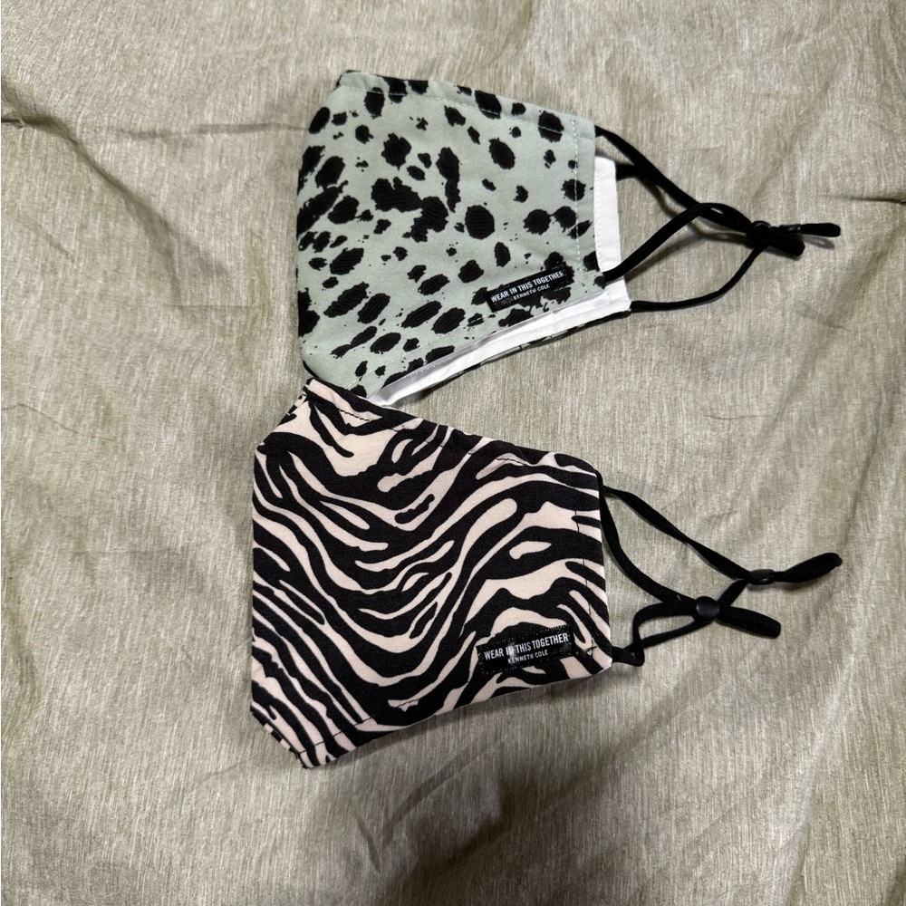 Animal print masks. Set of 2. Never used. Smoke free  and pet free home